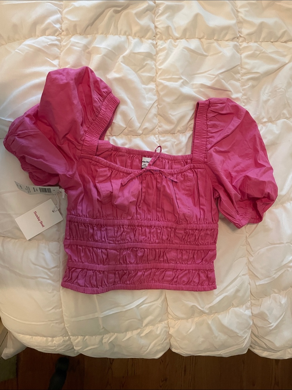 aritzia sunday best pink ruffled sleeve top | new with tags!